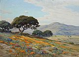 Famous Poppies Paintings - California Lupines and Poppies